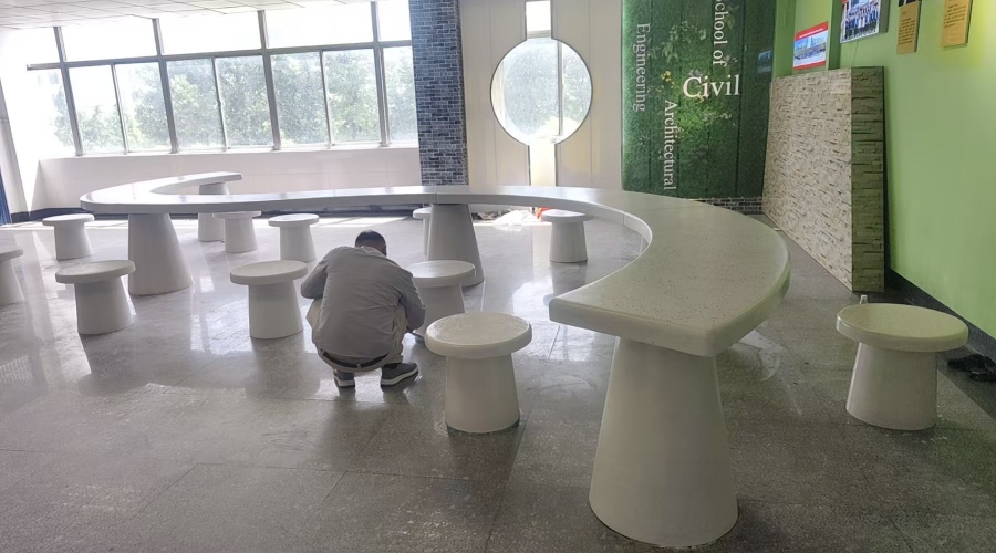 山東理工大學(xué)貝殼石UHPC休閑卡座